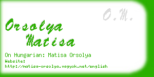 orsolya matisa business card